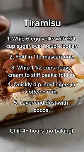 Italian Tiramisu (Recipe In Description) #italy #food