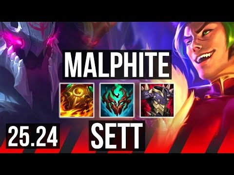 MALPHITE vs SETT (TOP) | Good KDA: 7/1/10, 35K damage | KR Master | 25.24