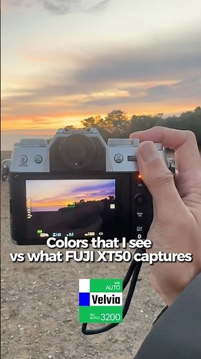 What I see vs what the Velvia film simulation captures on Fuji XT50📷. #photography #fuji