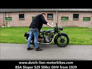 BSA Sloper S29 500cc OHV from 1929