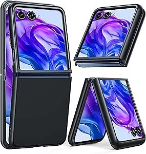 FNTCASE for Motorola Razr Plus 2025/2024 Case: for Moto Razr Plus 2025/2024 Case Translucent Matte Shockproof Scratch Resistant Protective Foldable Cell Phone Cover TPU Durable Slim Fit Rugged Black | Shockproof, Scratch Resistant, Translucent, Matte, Protective, Foldable