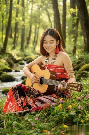 Rongmei Tuna playing guitar