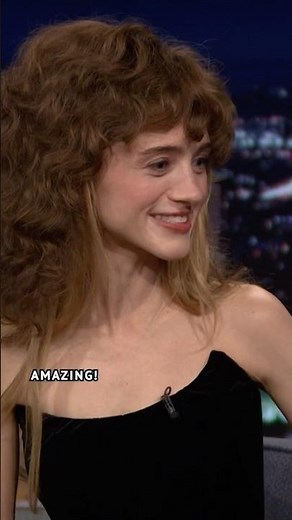 #NataliaDyer & Jimmy recite some #StrangerThings lines while wearing Nancy Wheeler’s wigs!