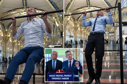 RFK Jr., Sean Duffy have pull-up competition while touting $1B bid to add mini-gyms, healthier food options at airports