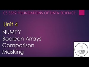 4.3 Numpy Arrays Boolean Array , Comparison and Masking Tamil