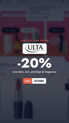 Ulta Coupon Code SCORE: 20% Off One Item, Even Prestige & Fragrance