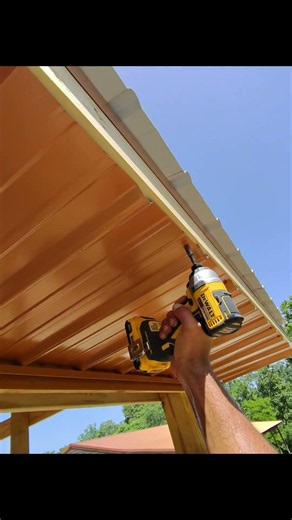 Installing soffit panels #soffit #diy #building #construction