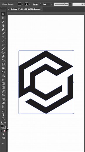 Logo Design Tutorial: Letter C with Polygon | Adobe Illustrator Tutorial