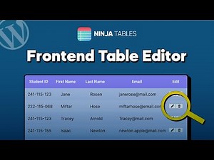 How to Use WordPress Frontend Table Editor: Allow Users to See & Edit Their Entries | Ninja Tables