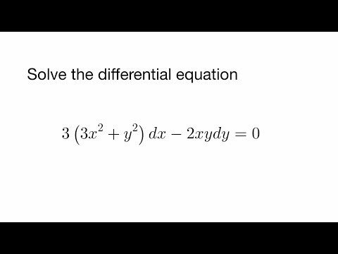 Enginerdmath Random Solved Problem 3: Homogeneous Differential Equation