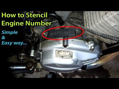 How to Stencil Engine and Chassis Number ( Motorcycle / Cars )