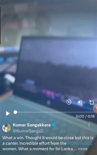 "Incredible, what a run chase" Kumar Sangakkara celebrating Sri Lanka's Women's Asia Cup win during West Indies-England commentary | Azzam Ameen