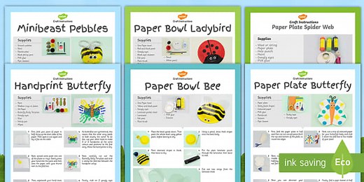 Minibeasts Craft Activity Pack for 2-4 Year Olds