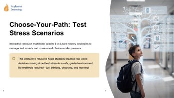 Choose-Your-Path: Test Stress Scenarios (6-8) (Google Slides + PPT)