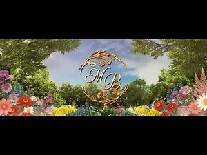 Golden Garden Wedding Monogram Animation – Marc & Beatrice | 3D Floral Backdrop