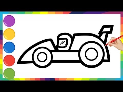 How to Draw and Color a Car Step by Step | Easy Car Drawing for Kids