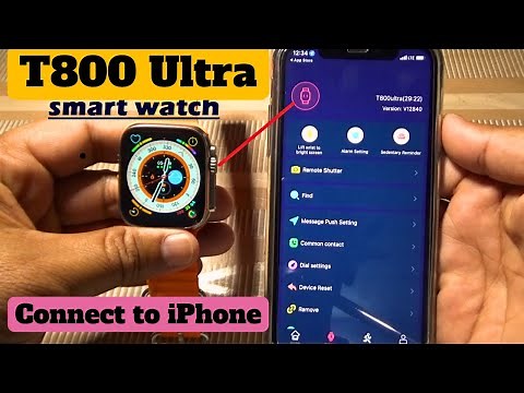 How to Connect T800 Ultra Smart Watch to iPhone | T800 Ultra Smart Watch Connect to ios #smartwatch