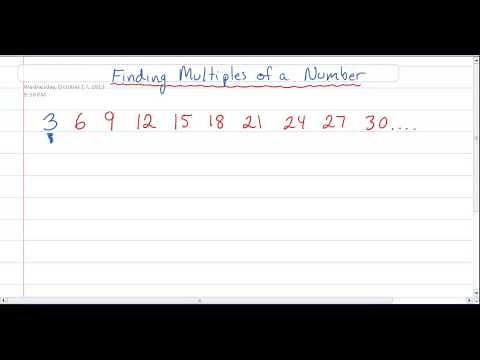 Finding Multiples of a Number
