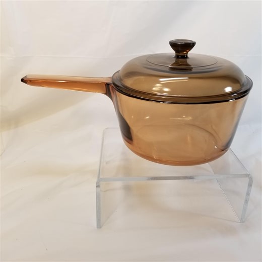 Vtg Pyrex Corning Ware Visions Amber Cookware 1.5 L Liter Saucepan Pot Lid EUC - Etsy