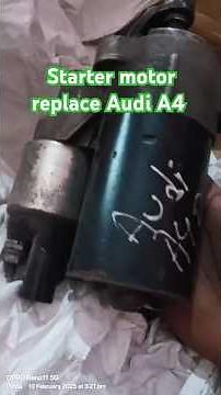 Audi A4 starter motor location and replace #automobile #mechanic #trending