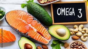 Healthy Foods with Omega 3 Label