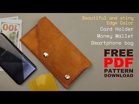 How to Make a leather wallet and card holder | new style wallet ver.2| Free pattern