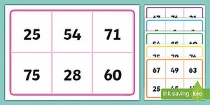 Bingo and Lotto Game 20-100