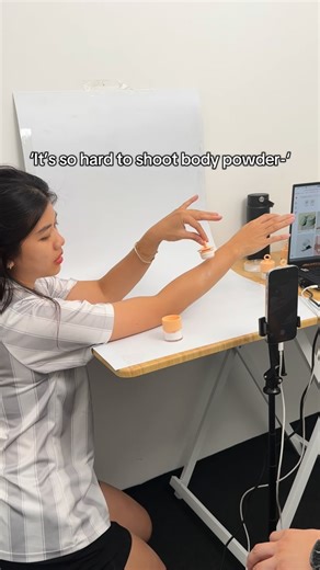 Hygrbestie on Instagram: "how to make a white body powder looks nice? With low budget photoshoot: we managed to get this vibe! ✨"