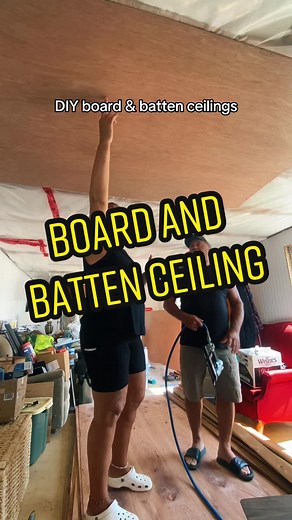 DIY Board and Batten Ceiling Renovation Project