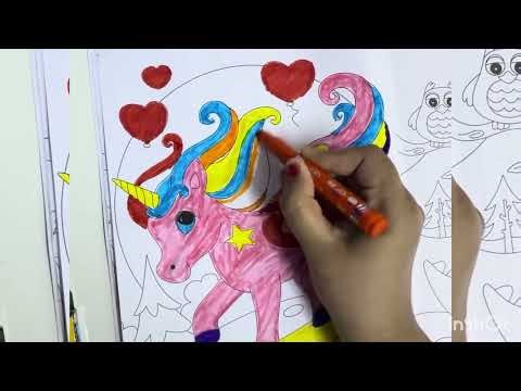 Easy Unicorn Coloring 🎨 | Step by Step Coloring for Children