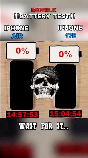 IPHONE AIR VS IPHONE 17E !! BATTERY TEST