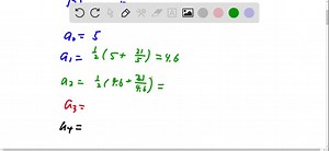 SOLVED:A method for approximating √(p) can be traced back to the Babylonians. The formula is given by the recursively defined sequence a0=k   an=(1)/(2)(an-1 (p)/(an-1)) Where k is an imulal guess as to the value of the square root. Use t recursive formula to approximate the following square roots by finding a5 . Compare this result to the value provided by your calculator. √(21)
