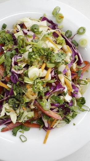 Crunchy, zesty, and a little kick – this Mexican slaw is here to party! 🌶️🥗 Ingredients 2 cups green cabbage thinly sliced 2 cups red cabbage shredded 1 cup carrots shredded 1 medium red pepper cored and sliced ½ cup scallions diced ½ cup cilantro minced & optional 2 tablespoons extra virgin olive oil 1 tablespoon honey ¼ cup lime juice 1 clove garlic grated 1 teaspoon cumin ½ teaspoon smoked paprika ½ teaspoon sea salt ¼ teaspoon pepper 1 jalapeno minced, optional Instructions Whisk together 