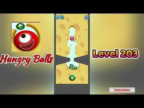 Hungry Balls Level 203 Walkthrough | Addictive Puzzle Challenge 🍽️⚽ | Go Answer