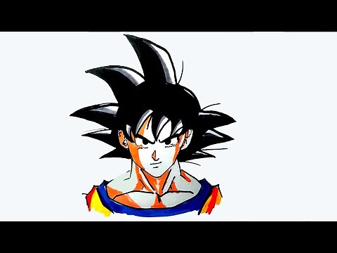 Como dibujar a Goku Fácil * Dragon Ball Z - Dibujos fáciles para niños * How to draw Goku