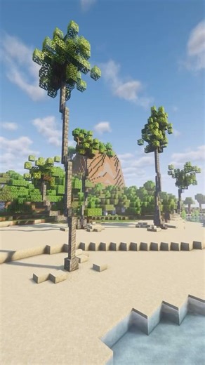 Custom Tree 9 of 30 | Palm Trees #minecraft #minecraftbuilding #timelapse