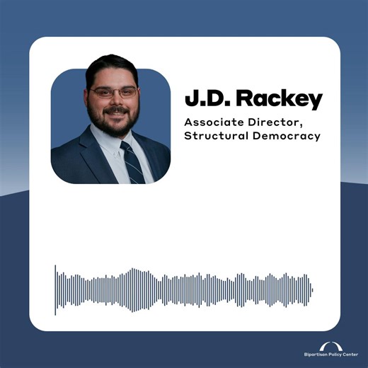 Earlier this week, our own J.D. Rackey joined Kim Strassel of WSJ Opinion to discuss efforts to strengthen productivity and collaboration in Congress, including the work of the bipartisan Subcommittee on Modernization & Innovation. Listen 🔊 https://ow.ly/UkKw50WKyjJ | Bipartisan Policy Center