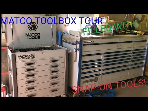 MATCO toolbox tour filled with Snap-On tools