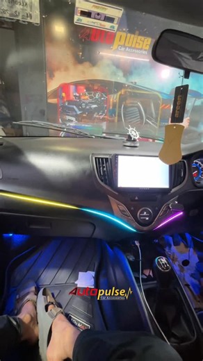 AUTOPULSE on Instagram: "Ambiance Light✅💨 #baleno #modified #kerala #worldclass #world_shotz #indaiancars #modifiedcars #car #nissan_gtr"