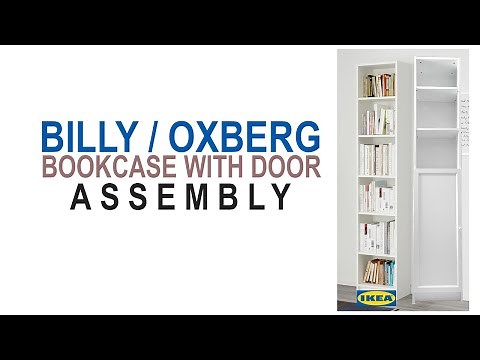 Ikea Billy Bookcase and Oxberg Door Assembly