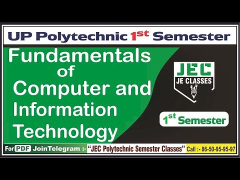 #19 Introduction to Computer | FCIT Polytechnic | First Semester Diploma | 1st Sem Polytechnic | JEC