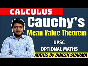 upsc mathematics optional lectures (in hindi) | cauchy mean value theorem | part 38