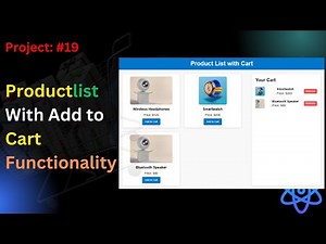 Project #19: Build Product List With Cart Functionality Using React JS