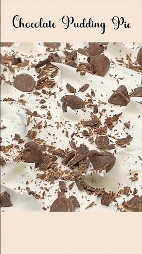 Chocolate Pudding Pie Recipe 🍫 #shorts