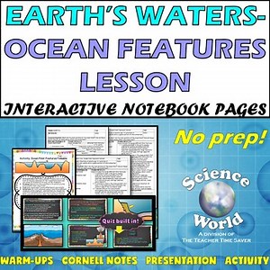 Ocean Floor Features Lesson | Earth's Waters Unit | Science Interactive Notebook