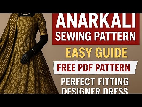 Anarkali Cutting & Stitching Very Easy/(16 Panel)Anarkali Dress Making | Free pdf pattern