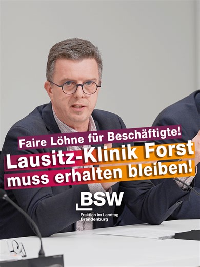Die Situation rund um die Lausitz-Klinik Forst ist heikel und wieder einmal sollen es die Beschäftigten ausbaden. Erst beschloss die Ernst-von-Bergmann-Gruppe, ihre Anteile an der Klinik zu verkaufen. Der neue Käufer reagierte prompt mit der Entscheidung, die Gehälter der Belegschaft zusammenzustreichen. Die Begründung? Man erwarte einen „Beitrag der Beschäftigten“ zum Erhalt des Krankenhauses. Geht’s noch? Unser Abgeordneter Andreas Kutsche war deshalb vor Ort in Forst und findet hier im Video 