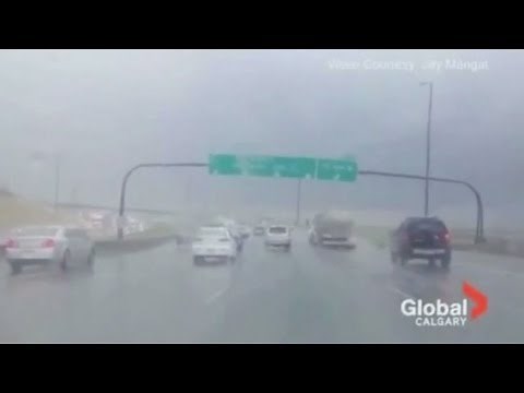 Live on 5 Valley View bridge sign falls on car and severely hurts man