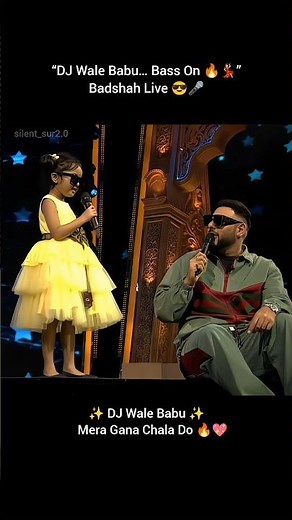 DJ Wale Babu Mera Gana Chala Do 🔥 | Badshah Live Performance 🎤 | #hindisong #Badshahlivesong #shorts