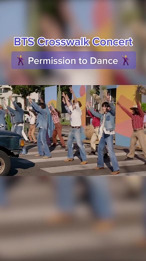 @bts_official_bighit performs “Permission to Dance” during their Crosswalk Concert #BTS #BTSArmy #LateLateShow #permissiontodance